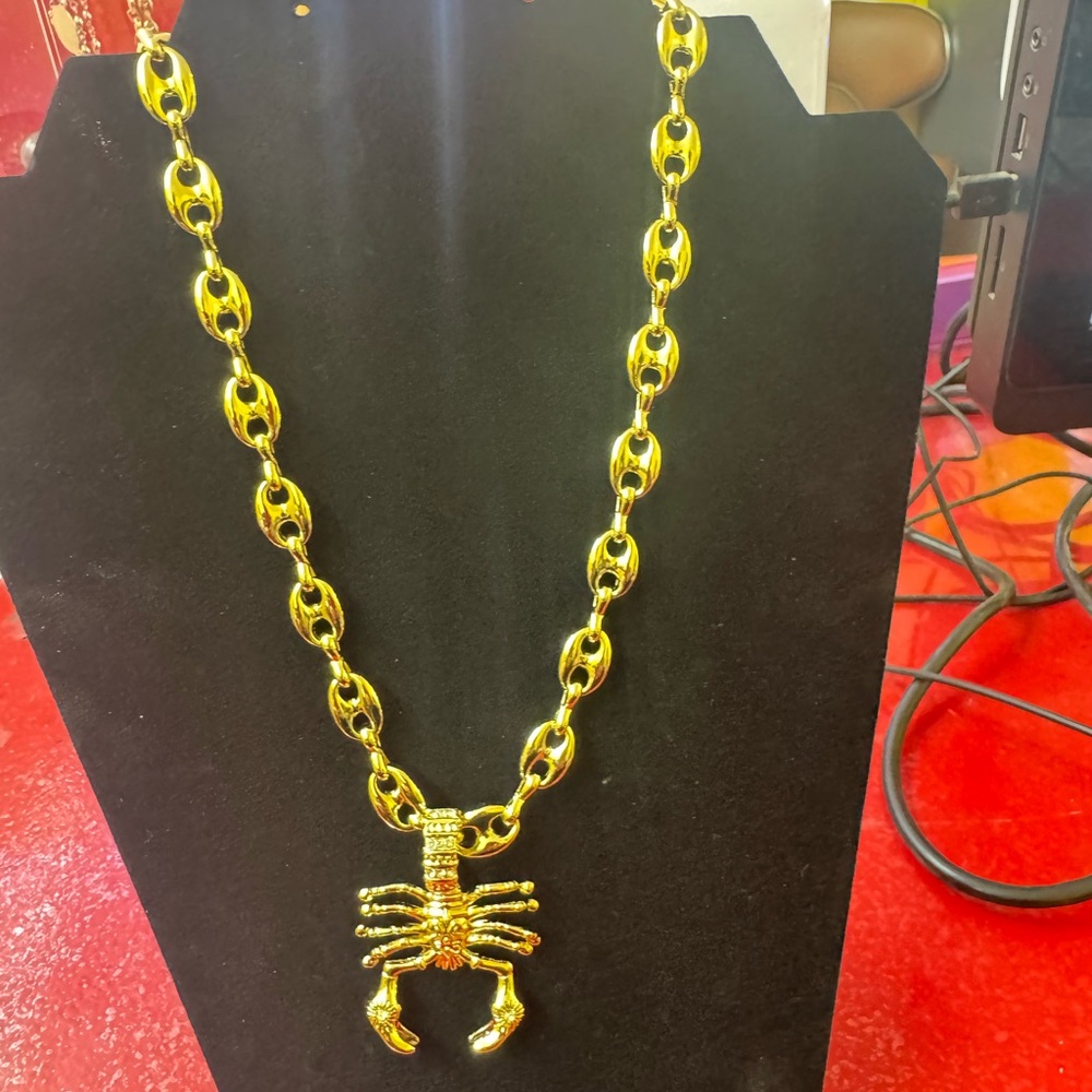Gold Scorpion Necklace